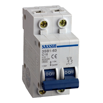 Автоматический выключатель 2P 50A 3SB1-63 SASSIN - Электрика, НВА - Модульное оборудование - Автоматические выключатели - Магазин стабилизаторов напряжения Ток-Про
